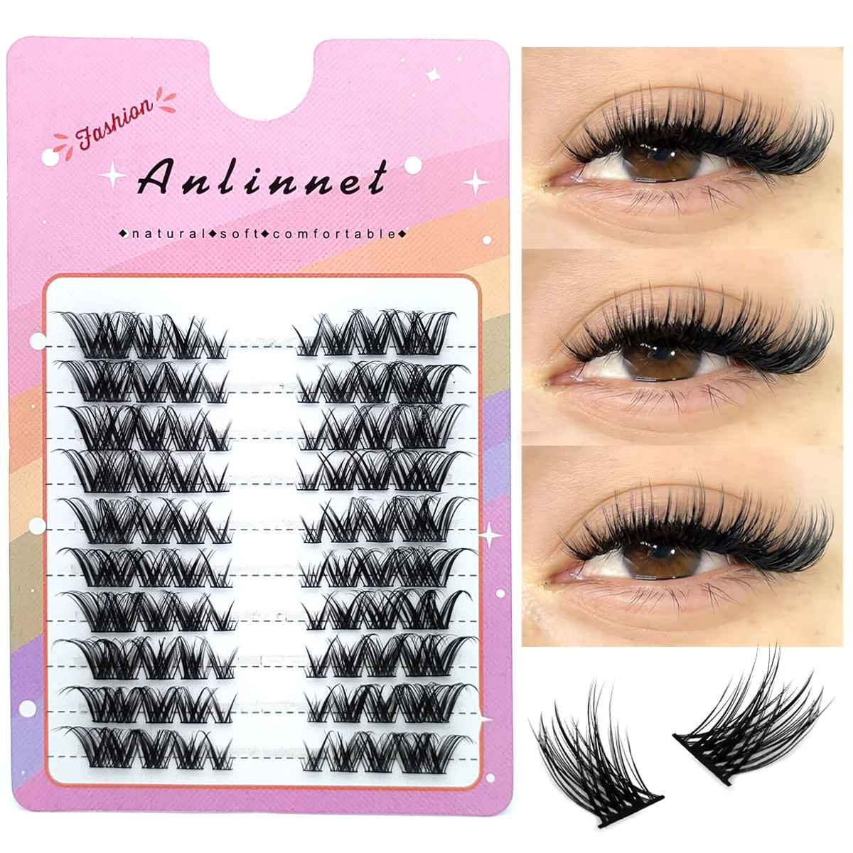 Eyelash Extension Fox Eye - Fox Cílios Falsos 1 caixa 80