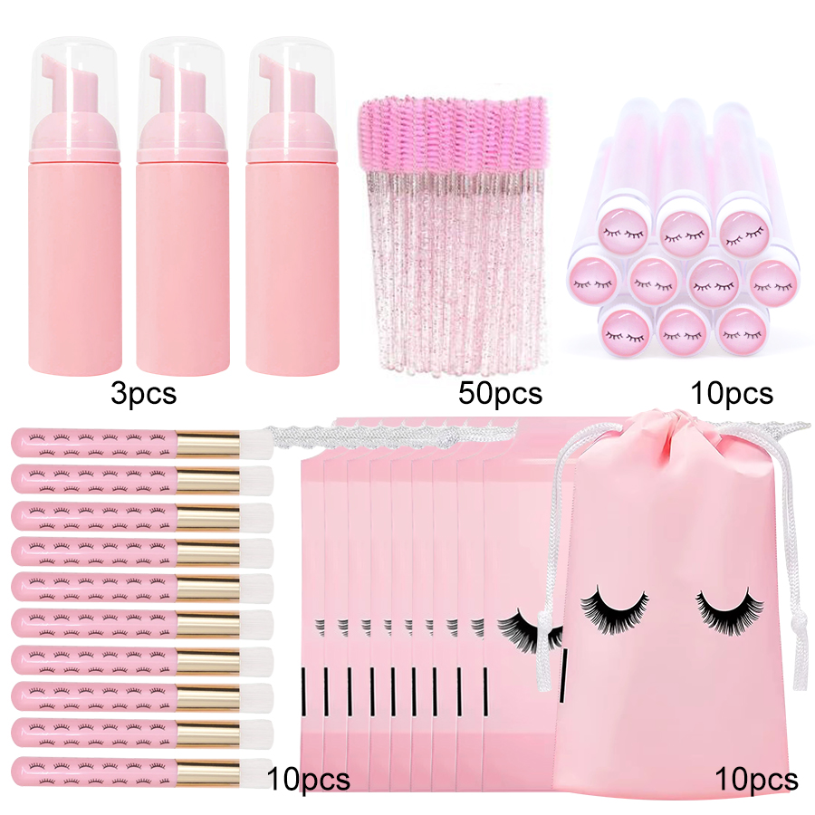 Eyelash Extension Aftercare - Conjunto de escovas para garrafas de