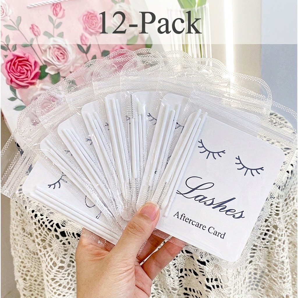 Eyelash Extension Aftercare - 12 peças de kits de cuidados