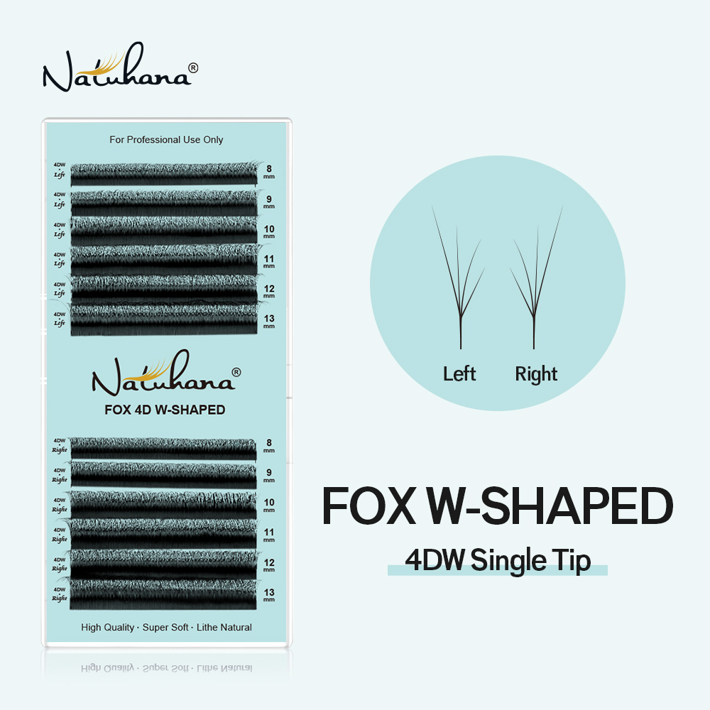 Eyelash Extension Fox Eye - Natuhana raposa 4d w forma extensões