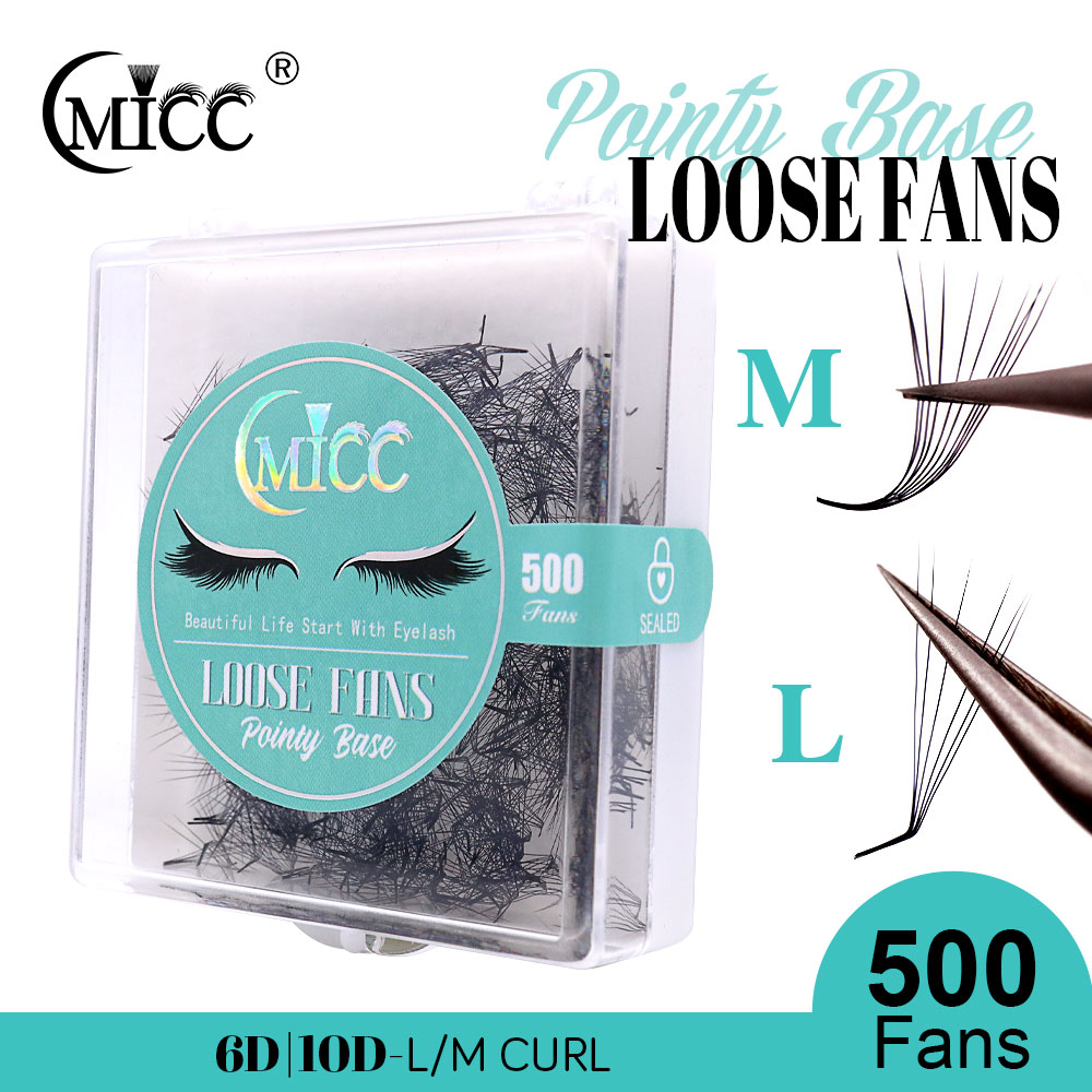 Eyelash Extension Fox Eye - 500 fãs 6d 6mm 10d m