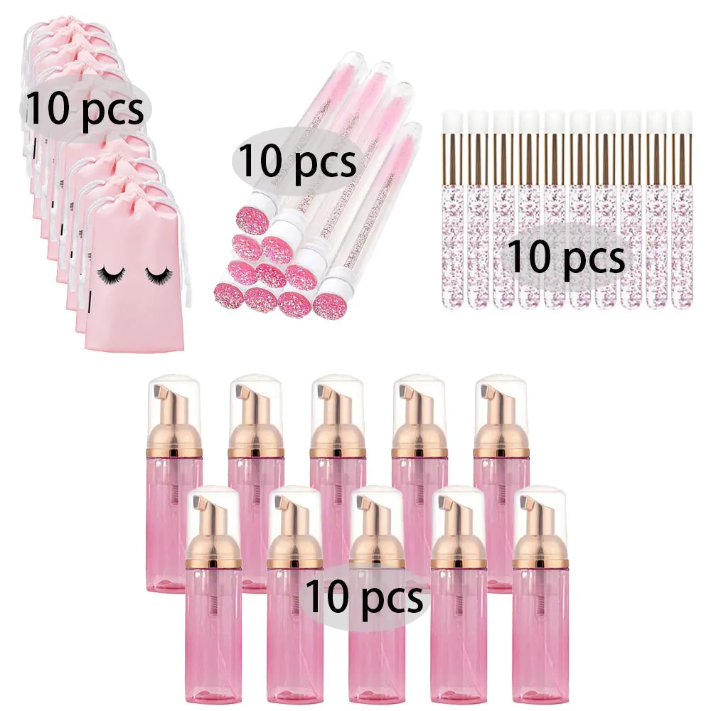 Eyelash Extension Aftercare - 20/40 pçs terno 60ml bomba vazia