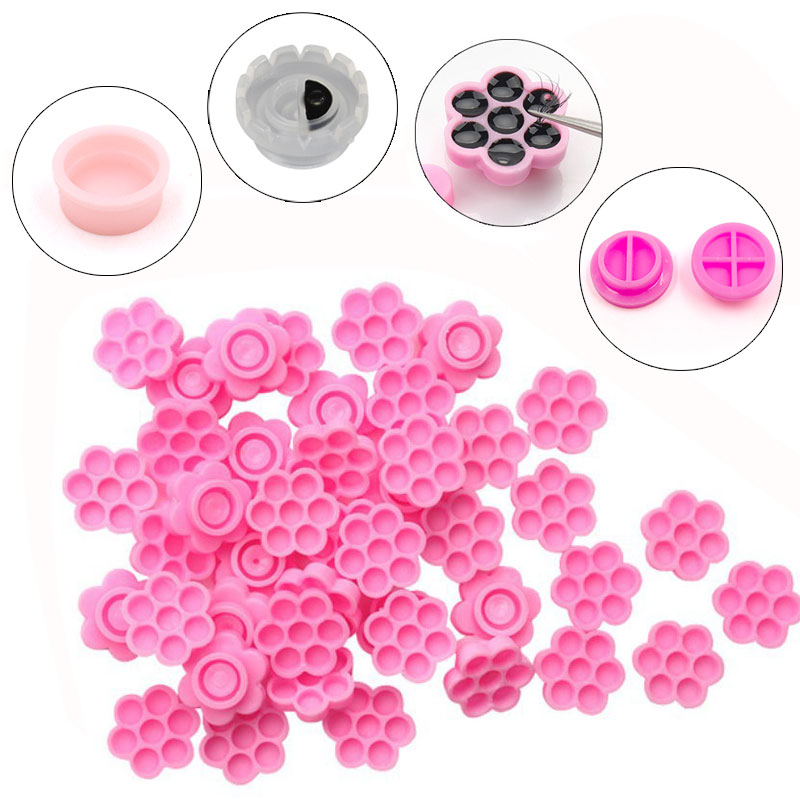 Eyelash Extension Aftercare - 100 pçs cílios postiços florescendo copos