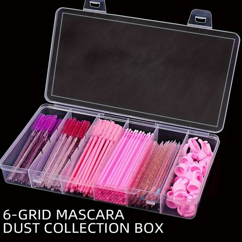 Eyelash Extension Aftercare - Caixa de armazenamento de 6 compartimentos,