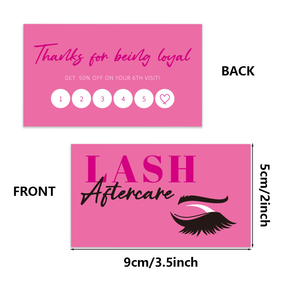 50 pçs brilhante cílios cartão - Eyelash Extension Aftercare avaliação e preço
