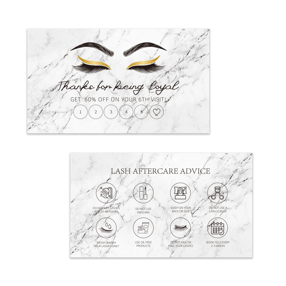 50 pçs brilhante cílios cartão - Eyelash Extension Aftercare avaliação e preço