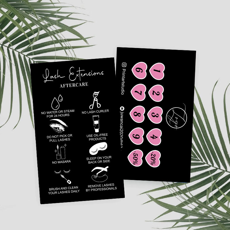 Cartões de fidelidade personal - Eyelash Extension Logo Design avaliação e preço