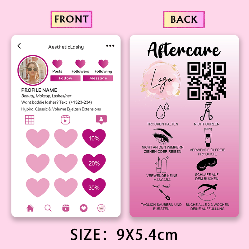 Cartões de fidelidade personal - Eyelash Extension Logo Design avaliação e preço