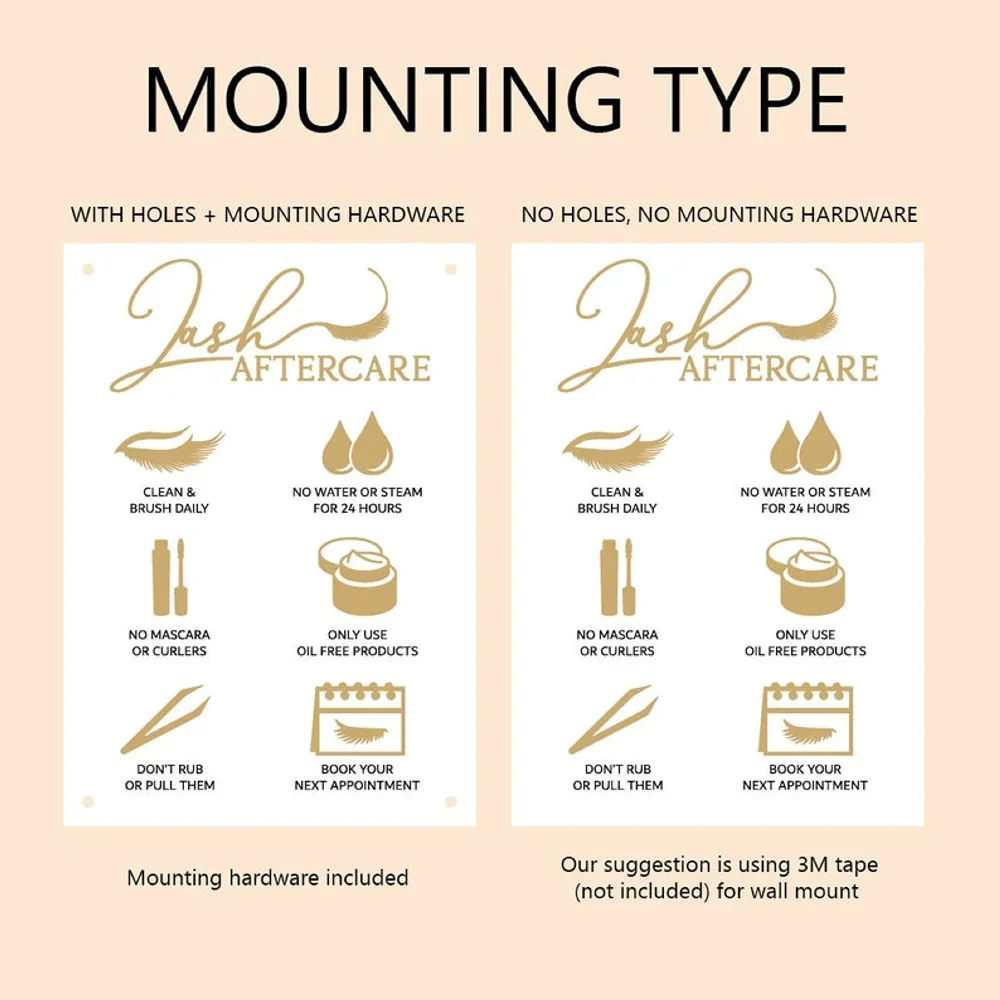 Sinal de cuidados posteriores  - Eyelash Extension Aftercare avaliação e preço
